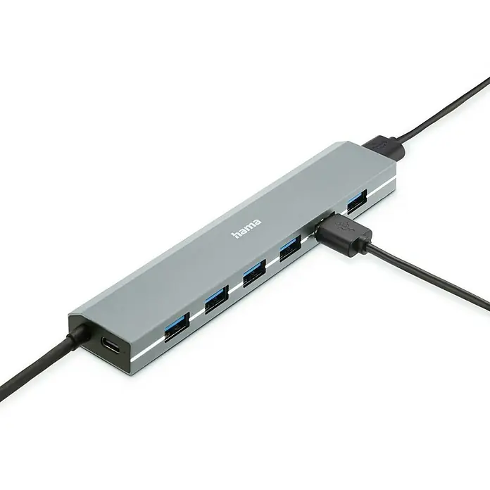 Hama USB-Hub - USB-A-Buchse, USB-C-Buchse - Das Hama USB-Hub mit mehreren Anschlüssen bietet flexible Konnektivität für verschiedene Geräte, ideal für den täglichen Gebrauch.