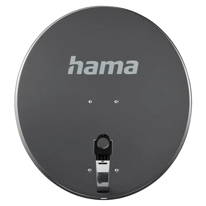 Hama Satelliten-Antenne 00121780 - Durchmesser: 80 cm - Graue Hama Satellitenschüssel für optimalen Fernsehempfang mit dem Hama Logo. Genießen Sie störungsfreie Übertragungen.