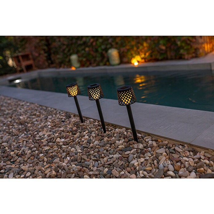 New Garden Estaca solar Gretita (L x An x Al: 7 x 7 x 39 cm, Negro, 4 lm) | BAUHAUS