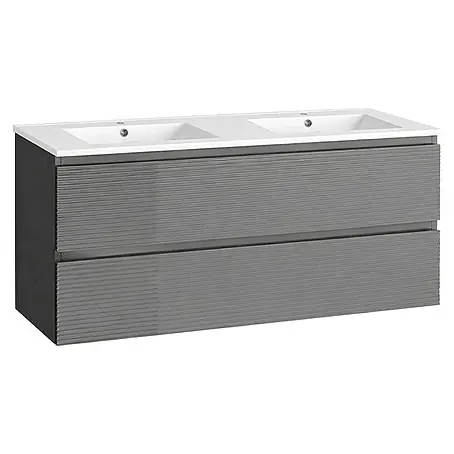 Mueble bajo de lavabo Cristal 2 senos