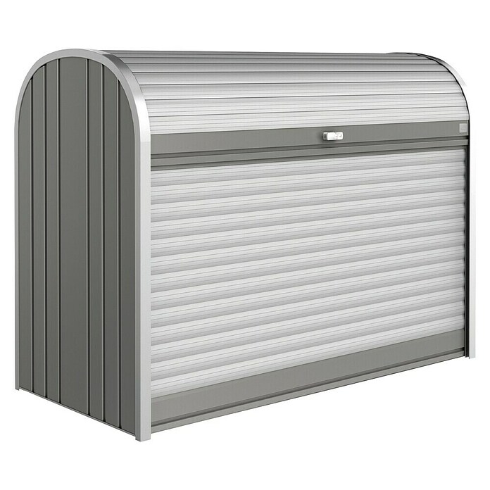 Biohort Garten-Aufbewahrungsbox StoreMax 160 (Quarzgrau, 163 x 78 x 120 cm, Stahlblech)