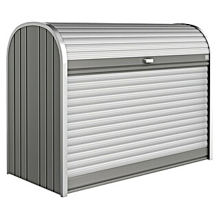Biohort StoreMax Garten-Aufbewahrungsbox 160 (Quarzgrau, L x B x H: 163 x 78 x 120 cm, Stahl)
