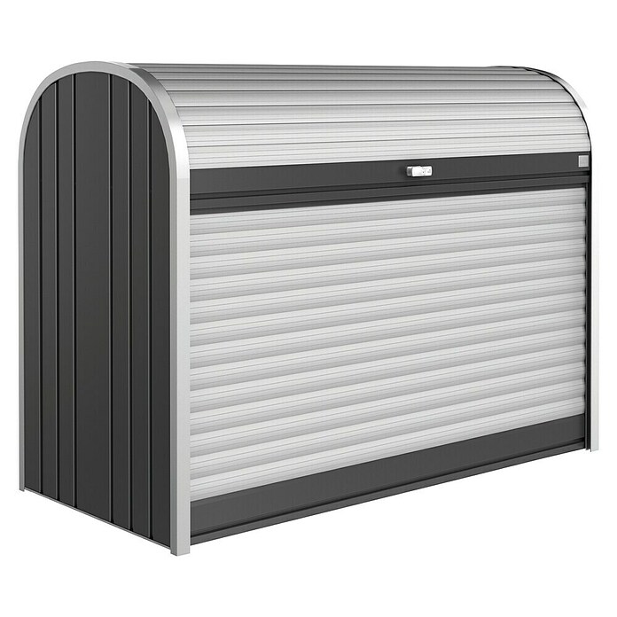 Biohort Garten-Aufbewahrungsbox StoreMax 160 (Dunkelgrau Metallic, 163 x 78 x 120 cm, Stahlblech)
