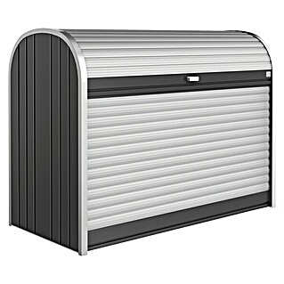 Biohort StoreMax Garten-Aufbewahrungsbox 160 (Dunkelgrau Metallic, L x B x H: 163 x 78 x 120 cm, Stahl)