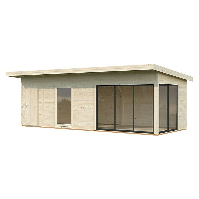 Palmako Caseta de jardín Andrea Slide (Medidas ext. (An x Pr): 779 x 404 cm, Madera, Natural) | BAUHAUS
