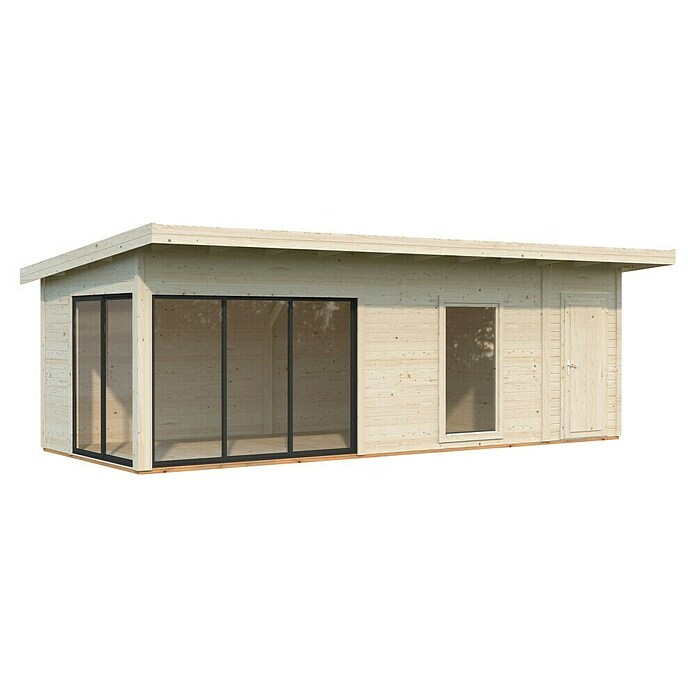 Palmako Caseta de jardín Andrea Slide (Medidas ext. (An x Pr): 779 x 404 cm, Madera, Natural) | BAUHAUS