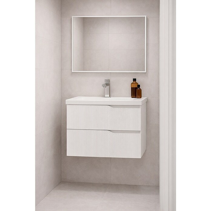 Futurbath Mueble de lavabo Marina (L x An x Al: 45 x 60 x 55 cm, Blanco, Melamina) | BAUHAUS