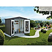 Biohort Gerätehaus Europa (Dunkelgrau Metallic, 3 x 3,16 x 2,09 m, Stahlblech)