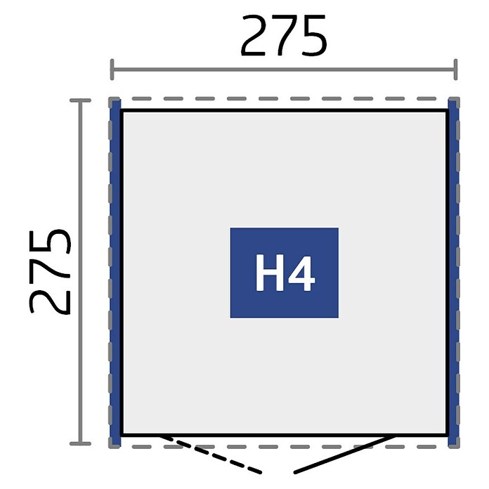 Biohort Gerätehaus HighLine H4 DT (Quarzgrau Metallic, 2,75 x 2,75 m, Doppeltür)
