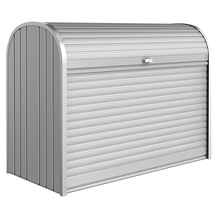 Biohort Garten-Aufbewahrungsbox StoreMax 160 (Silber Metallic, 163 x 78 x 120 cm, Stahlblech)