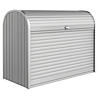 Biohort StoreMax Garten-Aufbewahrungsbox 160 (Silber Metallic, L x B x H: 163 x 78 x 120 cm, Stahl)