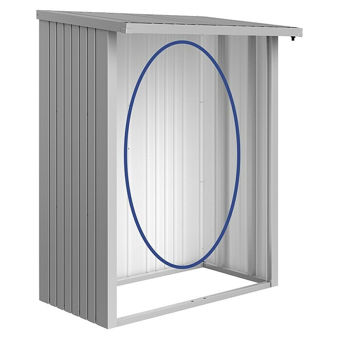 Biohort Rückwand WoodStock (Silber Metallic, 1,46 x 1,97 m)