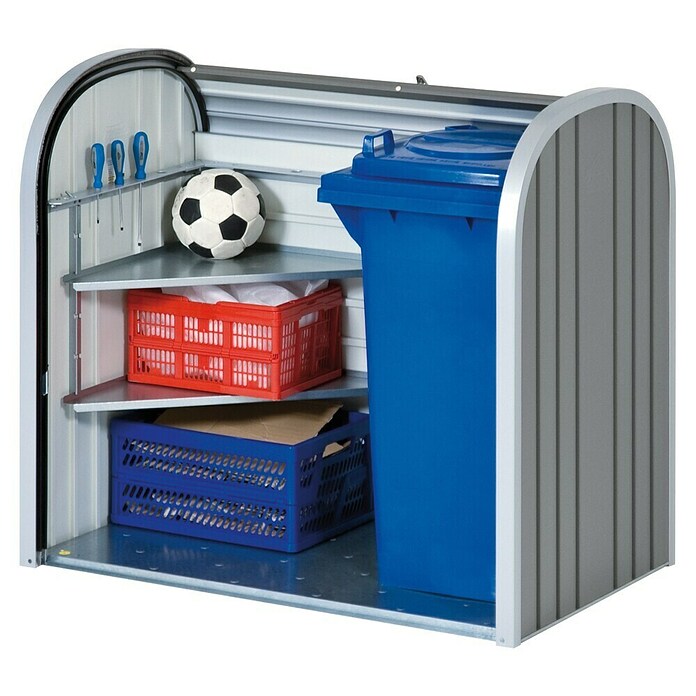 Biohort Garten-Aufbewahrungsbox StoreMax 120 (Quarzgrau, 117 x 73 x 109 cm, Stahlblech)
