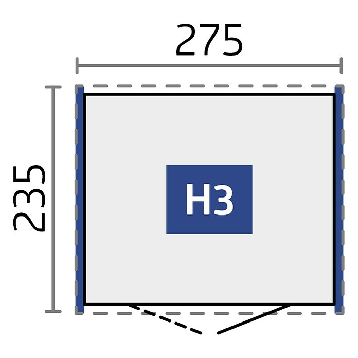 Biohort Gerätehaus HighLine (Dunkelgrau Metallic, 2,35 x 2,75 x 2,22 m, Einzeltür)