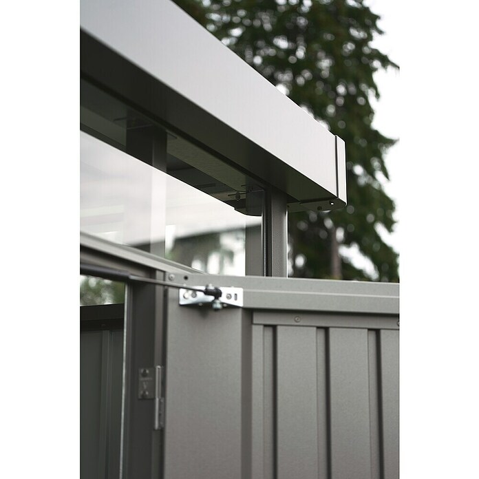 Biohort Gerätehaus HighLine (Dunkelgrau Metallic, 1,55 x 2,75 x 2,22 m, Einzeltür)