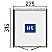 Biohort Gerätehaus HighLine (Dunkelgrau Metallic, 3,15 x 2,75 x 2,22 m, Einzeltür)