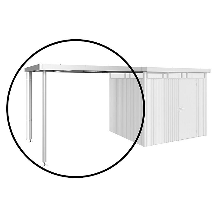 Biohort HighLine Seitendach (Passend für: Biohort Gerätehaus HighLine H3, Silber Metallic, 2,75 x 2,35 m)