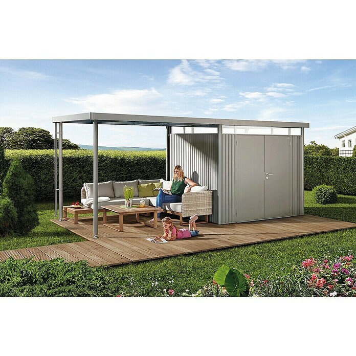 Biohort HighLine Seitendach (Passend für: Biohort Gerätehaus HighLine H3, Quarzgrau Metallic, 2,75 x 2,35 m)