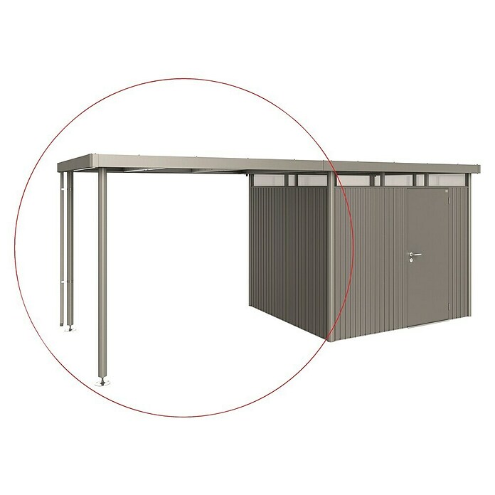 Biohort HighLine Seitendach (Passend für: Biohort Gerätehaus HighLine H3, Quarzgrau Metallic, 2,75 x 2,35 m)