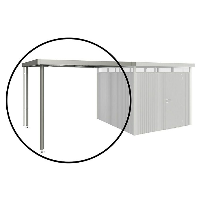 Biohort HighLine Seitendach (Passend für: Biohort Gerätehaus HighLine H4, Quarzgrau Metallic, 2,75 x 2,75 m)