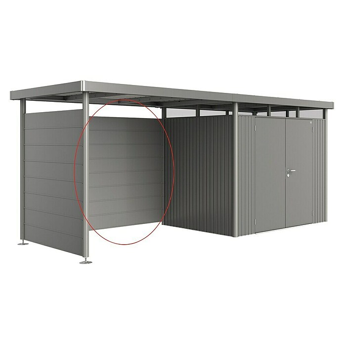 Biohort HighLine Rückwand (Passend für: Biohort HighLine Seitendächer H2 bis H5, Quarzgrau Metallic)