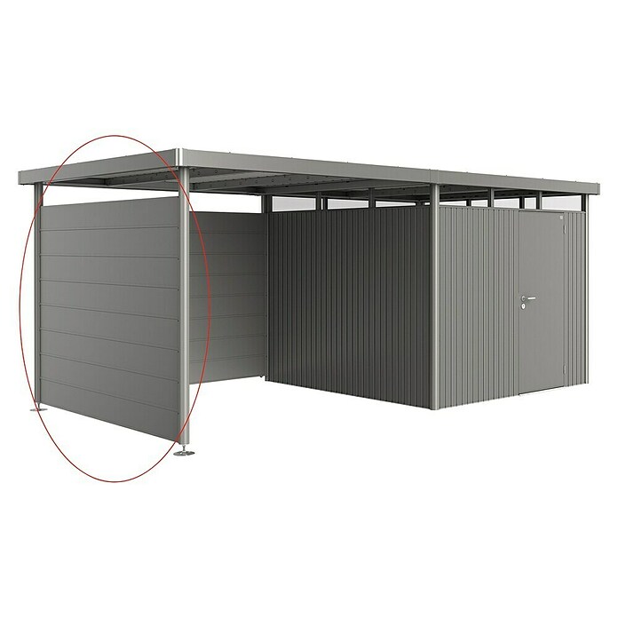 Biohort HighLine Seitenwand (Passend für: Biohort HighLine Seitendach H4, Quarzgrau Metallic)