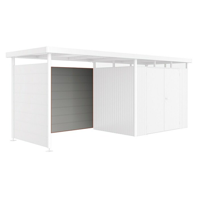 Biohort HighLine Rückwand (Passend für: Biohort HighLine Seitendächer H2 bis H5, Silber Metallic)