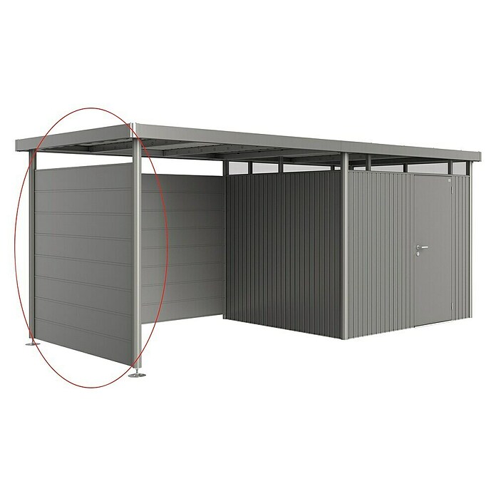 Biohort HighLine Seitenwand (Passend für: Biohort HighLine Seitendach H3, Quarzgrau Metallic)