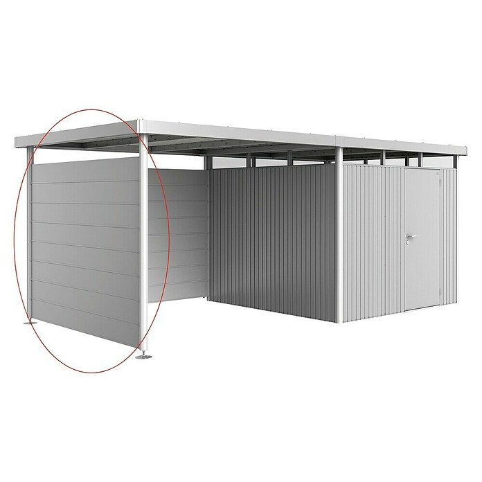 Biohort HighLine Seitenwand (Passend für: Biohort HighLine Seitendach H4, Silber Metallic)