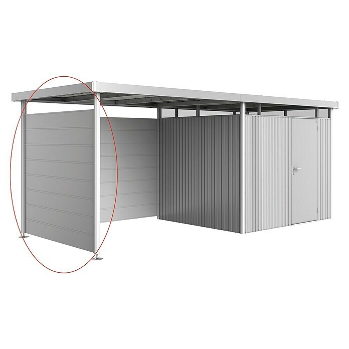 Biohort HighLine Seitenwand (Passend für: Biohort HighLine Seitendach H3, Silber Metallic)