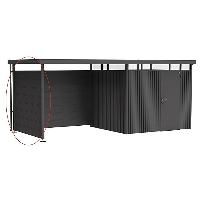Biohort HighLine Seitenwand (Passend für: Biohort HighLine Seitendach H3, Dunkelgrau Metallic)