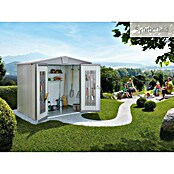 Biohort Gerätehaus Europa (Silber Metallic, 1,56 x 2,44 x 2,03 m, Stahlblech)
