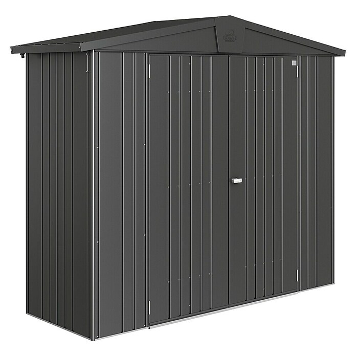 Biohort Gerätehaus Europa (Dunkelgrau Metallic, 0,84 x 2,44 x 2,03 m, Stahlblech)