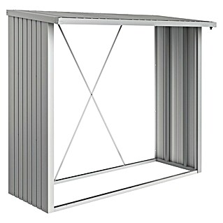 Biohort WoodStock Kaminholzregal WoodStock (Stahl, Silber Metallic, B x T x H: 229 x 102 x 199 cm)