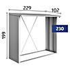 Biohort Kaminholzregal WoodStock (Dunkelgrau Metallic, 1,02 x 2,29 x 1,99 m, Stahlblech)