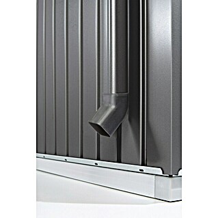 Biohort HighLine Regenfallrohr-Set (Passend für: Biohort HighLine Gerätehäuser, Dunkelgrau Metallic, Länge: 205,5 cm)