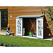 Biohort Türpaket WoodStock (Silber Metallic, 1,38 x 1,73 m, Passend für: Biohort Kaminholzlager WoodStock 230)