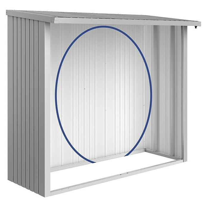 Biohort Rückwand WoodStock 230 (Silber Metallic, 2,18 x 1,97 m)