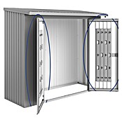 Biohort Türpaket WoodStock (Silber Metallic, 1,38 x 1,73 m, Passend für: Biohort Kaminholzlager WoodStock 230)