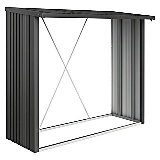 Biohort WoodStock Kaminholzregal 230 (Stahl, Dunkelgrau Metallic, B x T x H: 229 x 102 x 199 cm)