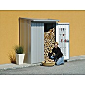 Biohort Kaminholzregal WoodStock (Silber Metallic, 1,02 x 1,57 x 1,99 m, Stahlblech)