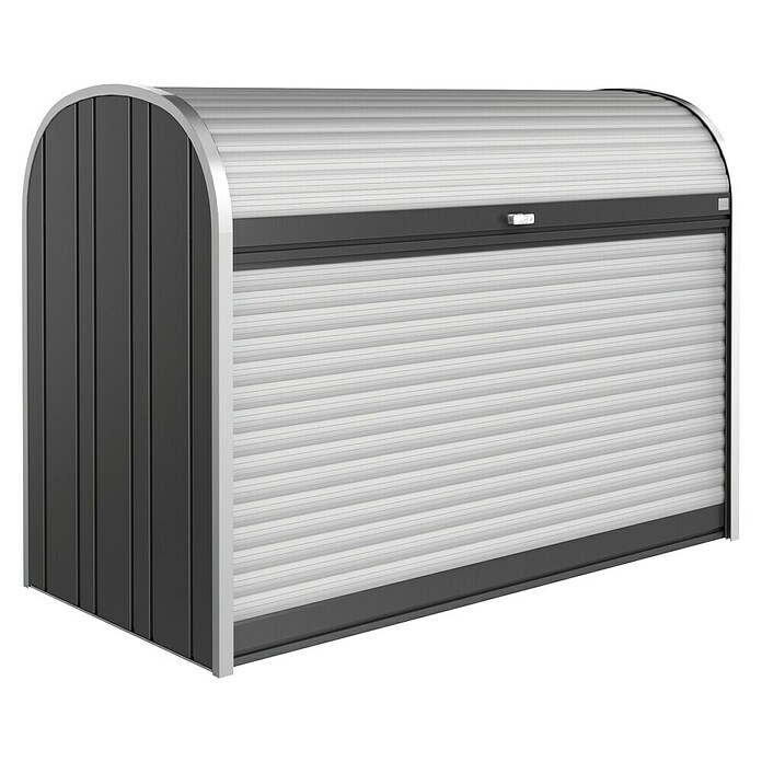 Biohort Garten-Aufbewahrungsbox StoreMax 190 (Dunkelgrau Metallic, 190 x 97 x 136 cm, Stahlblech)