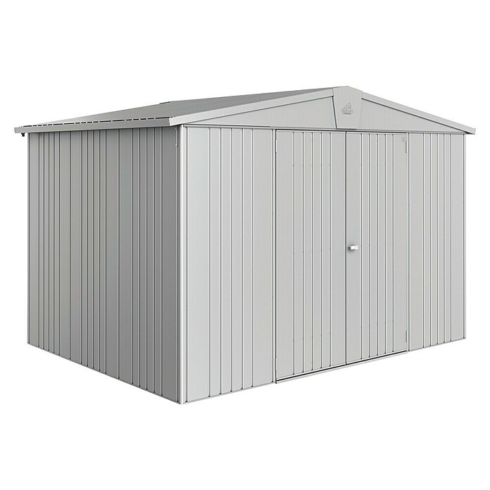 Biohort Gerätehaus Europa (Silber Metallic, 2,28 x 3,16 x 2,09 m, Stahlblech)