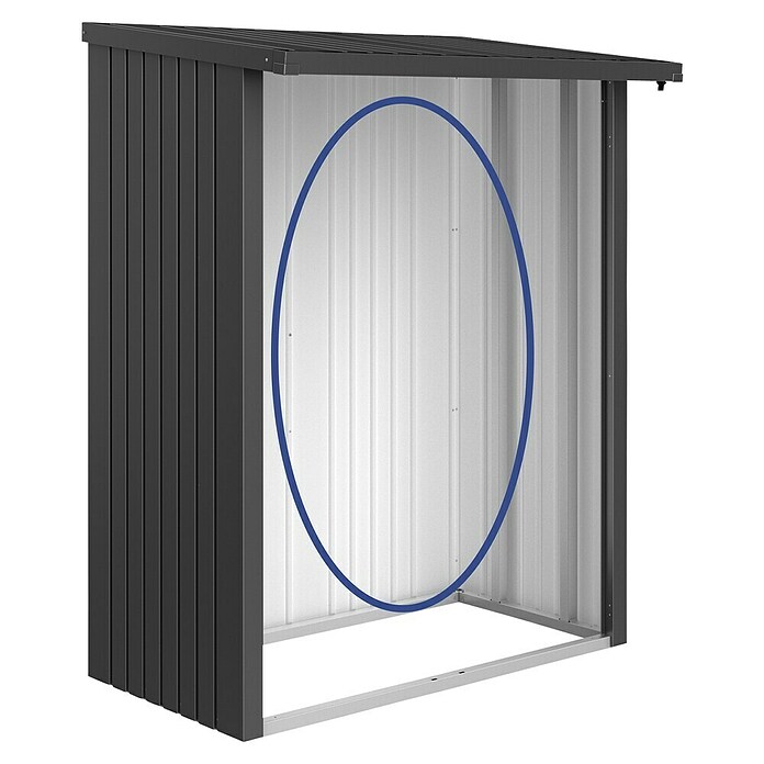 Biohort Rückwand WoodStock (Dunkelgrau Metallic, 1,46 x 1,97 m)