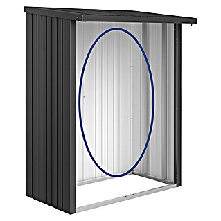 Biohort WoodStock Rückwand WoodStock 150 (B x H: 1,46 x 1,97 m, Stahl, Dunkelgrau Metallic)