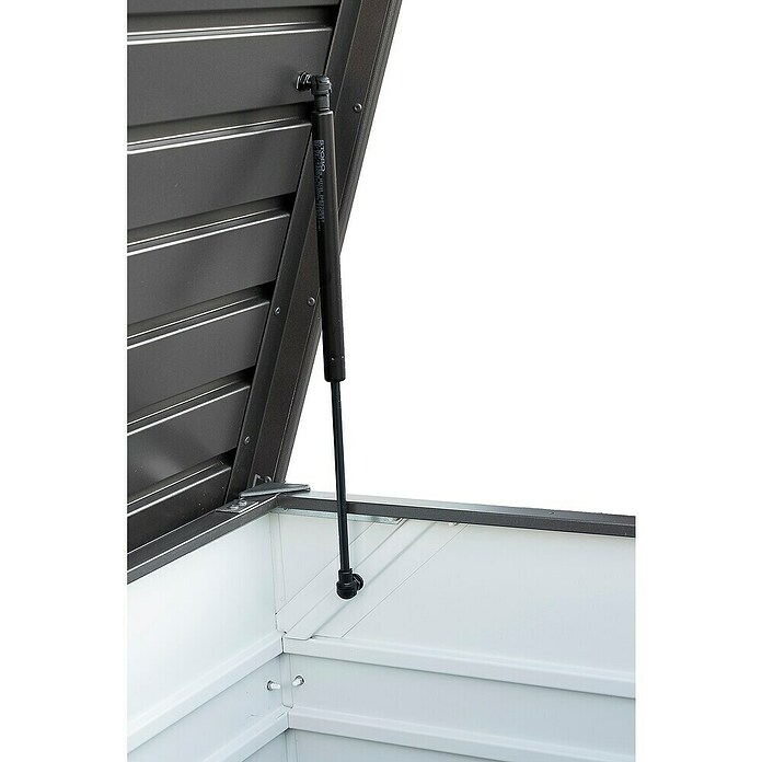 Biohort Garten-Aufbewahrungsbox FreizeitBox 180 (Dunkelgrau Metallic, 181 x 79 x 71 cm, Stahlblech)