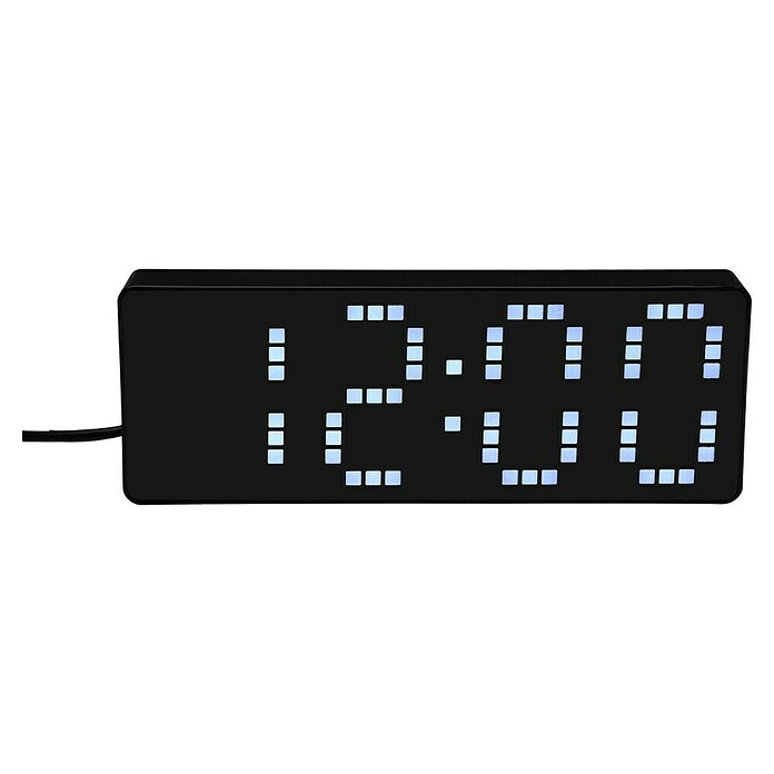 Reloj despertador digital (An x Al: 5 x 6,2 cm, Negro) | BAUHAUS