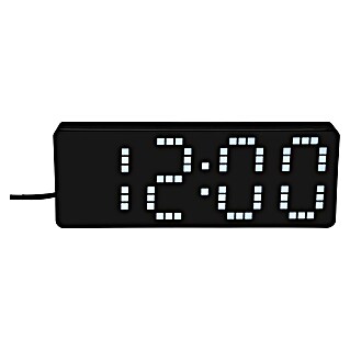 Reloj despertador digital (An x Al: 5 x 6,2 cm, Negro)