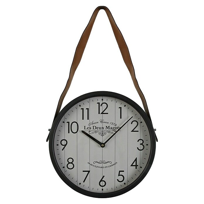 Reloj de pared (Diámetro: 35 cm, Blanco/Negro, Clásico) | BAUHAUS