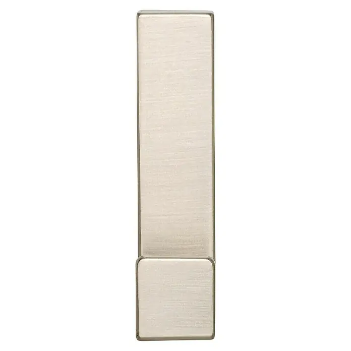 Siro Garderobenhaken - L x B x H: 15 x 61 x 40 mm, Anzahl Haken: 1 Stk. - Elegantes, gebürstetes Nickel Finish mit diesem stilvollen Beschlag. Ideal für Schubladen, Schränke oder Möbel, die einen Hauch von modernem Luxus suchen.